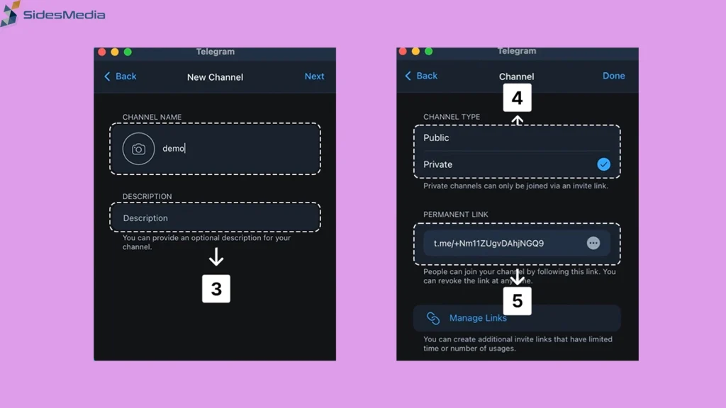 How to Create Telegram Channel in 5 Easy Steps | Sidesmedia