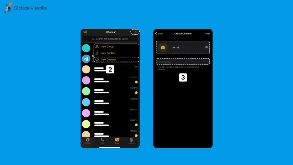 How to Create Telegram Channel in 5 Easy Steps | Sidesmedia