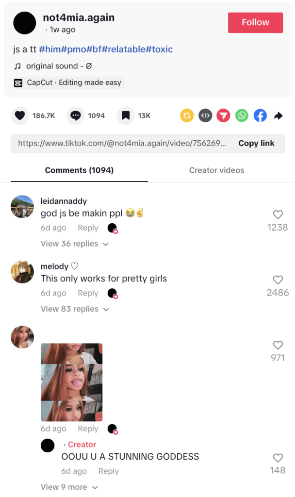 pmo example tiktok